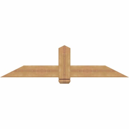 Ekena Millwork Eugene Smooth Timber Gable Bracket, Western Red Cedar, 60"W x 15"H x 1 1/2"D x 5 1/2"F, 6/12 Pitch GBW060X15X0206EUG00SWR